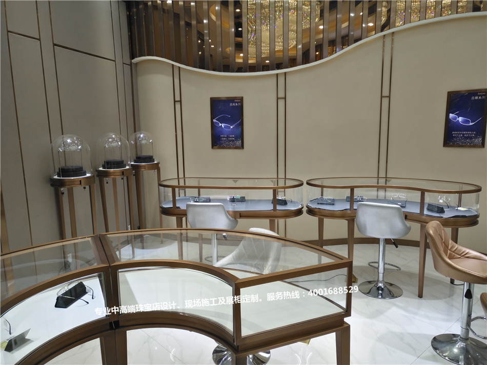 鑫雅艺珠宝眼镜水贝金展展厅-奢侈品展示空间-asiagame-珠宝展柜设计|珠宝展柜生产厂家-