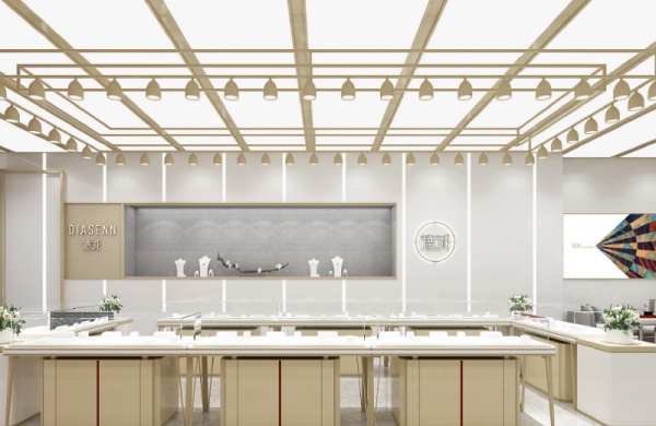 这样设计的极简珠宝店空间，，，，，，高级又大气